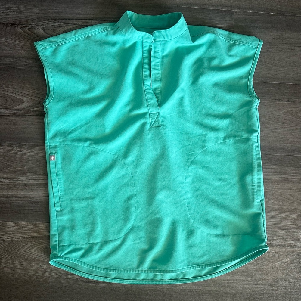 Figs Green / Turquoise Rafaela Scub Top XXS
